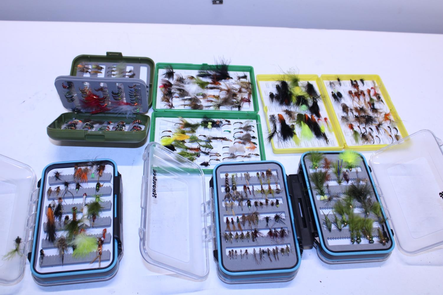 A job lot of hand tied fishing lures