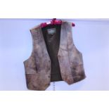 A Santa Fe leather waistcoat size L