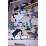 A job lot of assorted die-cast model planes. A/F. Shipping unavailable