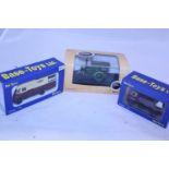 Three boxed die-cast models