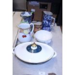 A job lot of assorted ceramics including Mailing ware. Shipping unavailable