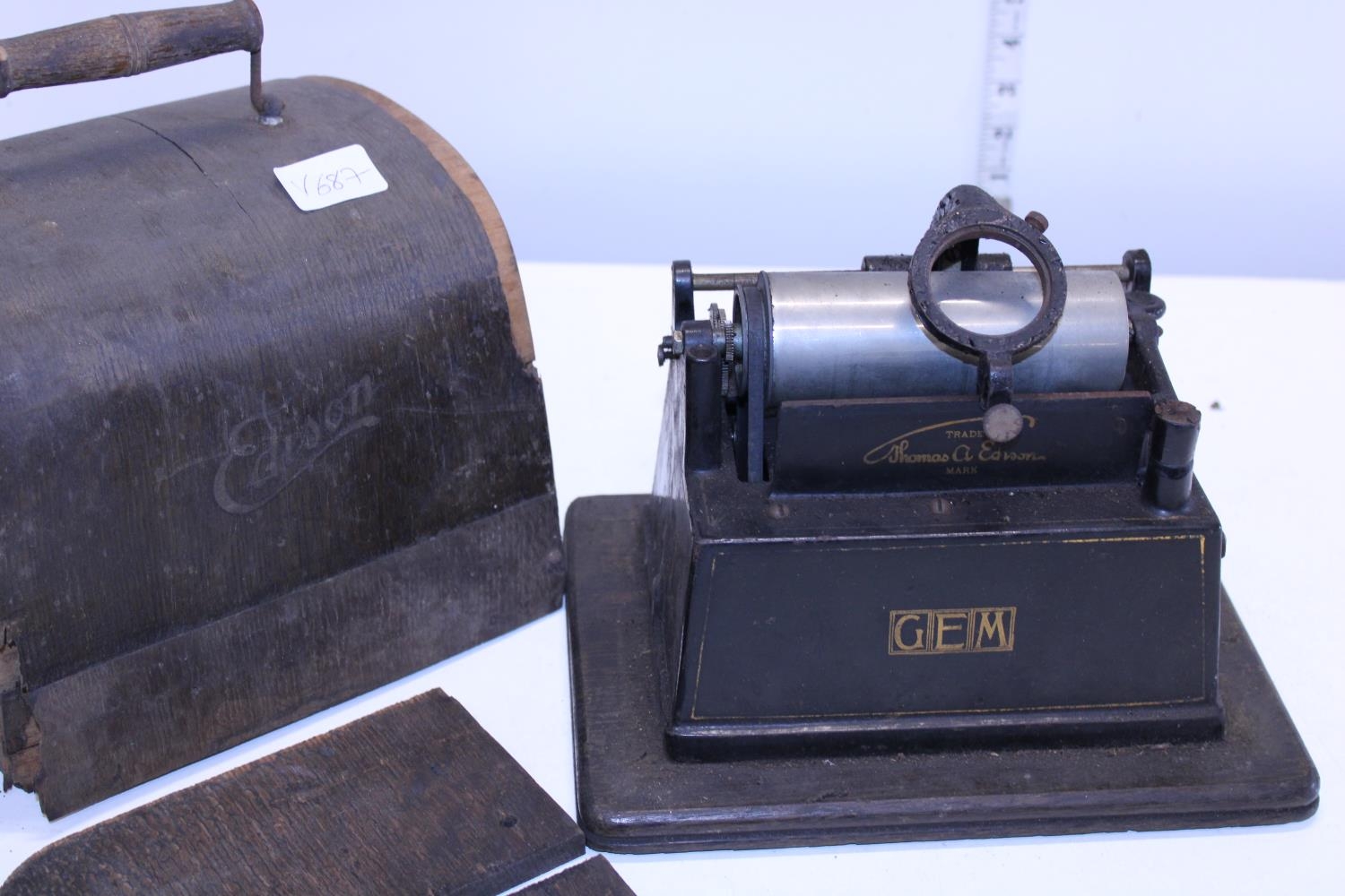 An antique Edison Gem phonograph (A/F )