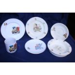 A selection of vintage children's ceramics
