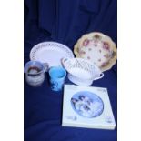 A selection of assorted ceramics including Leeds creamware