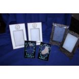 Three pairs of vintage photo frames (one with damage)
