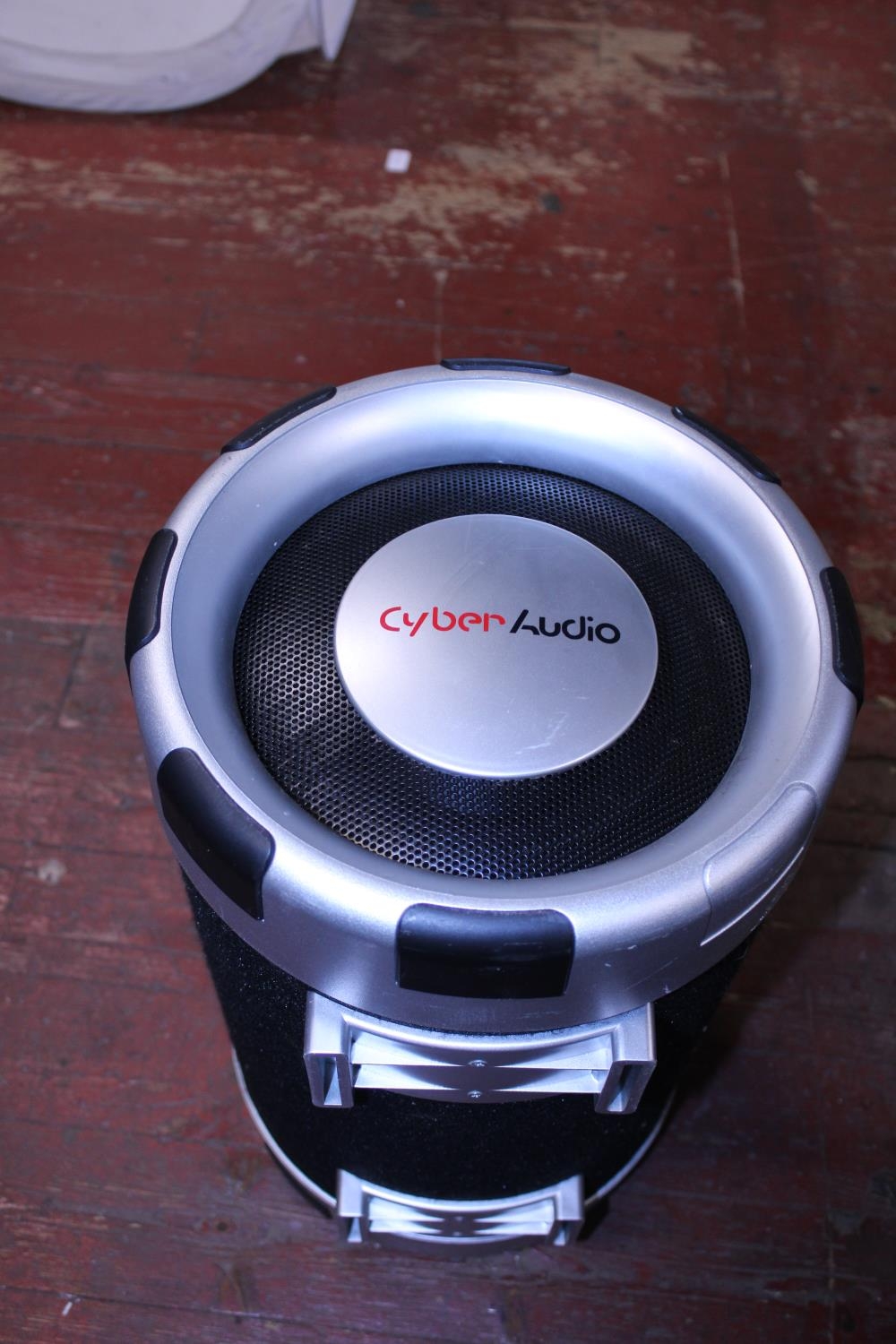 A Cyber audio speaker. Postage unavailable