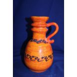 A West German art pottery vase. 28cm tall