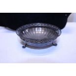 A hallmarked silver footed dish dated Birmingham 1921. 88 grams.