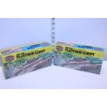 Two boxed Airfix model platform canopies