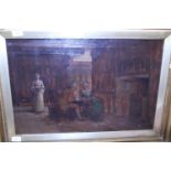 An original oil on canvas by the British Artist George Hall Neale. 1863-1940. Postage unavailable