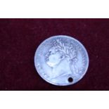 An 1821 silver George IV half crown (As found)