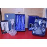 A selection of assorted crystal glassware