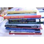 A job lot of assorted transport related books etc.