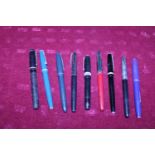 A job lot of assorted fountain pens