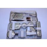 A complete vintage Ladies vanity set with quality Petite point detail