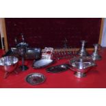 Job lot of assorted silver plated ware