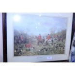 A framed print entitled The Hunt by Haywood Hardy. Postage unavailable