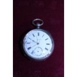 A silver cased pocket watch (as found)