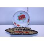 A large Royal Worcester bowl & art pottery dish