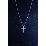 A Sterling Silver chain and cross pendant