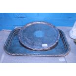 Two good quality silver plated trays
