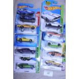 Ten Hot Wheels die-cast models