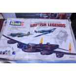 A Revell Three model plane kit (looks complete)