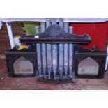 A unusual set of antique organ pipes with wooden surround, shipping unavailable