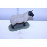 A limited edition Border Fine Arts figure entitled 'Suffolk Tup' 145/1250 with COA