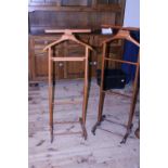 Two vintage valet stands