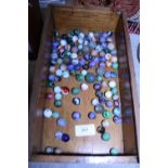 A job lot of vintage glass marbles