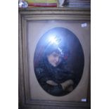 A Victorian portrait oil on board English school in a gilt frame artist unknown. shipping