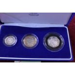 A Royal Mint 2003 Silver proof three coin set
