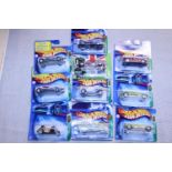 Ten collectable Hot Wheels (Treasure Hunt) die-cast models complete with Goodyear rubber tyres.