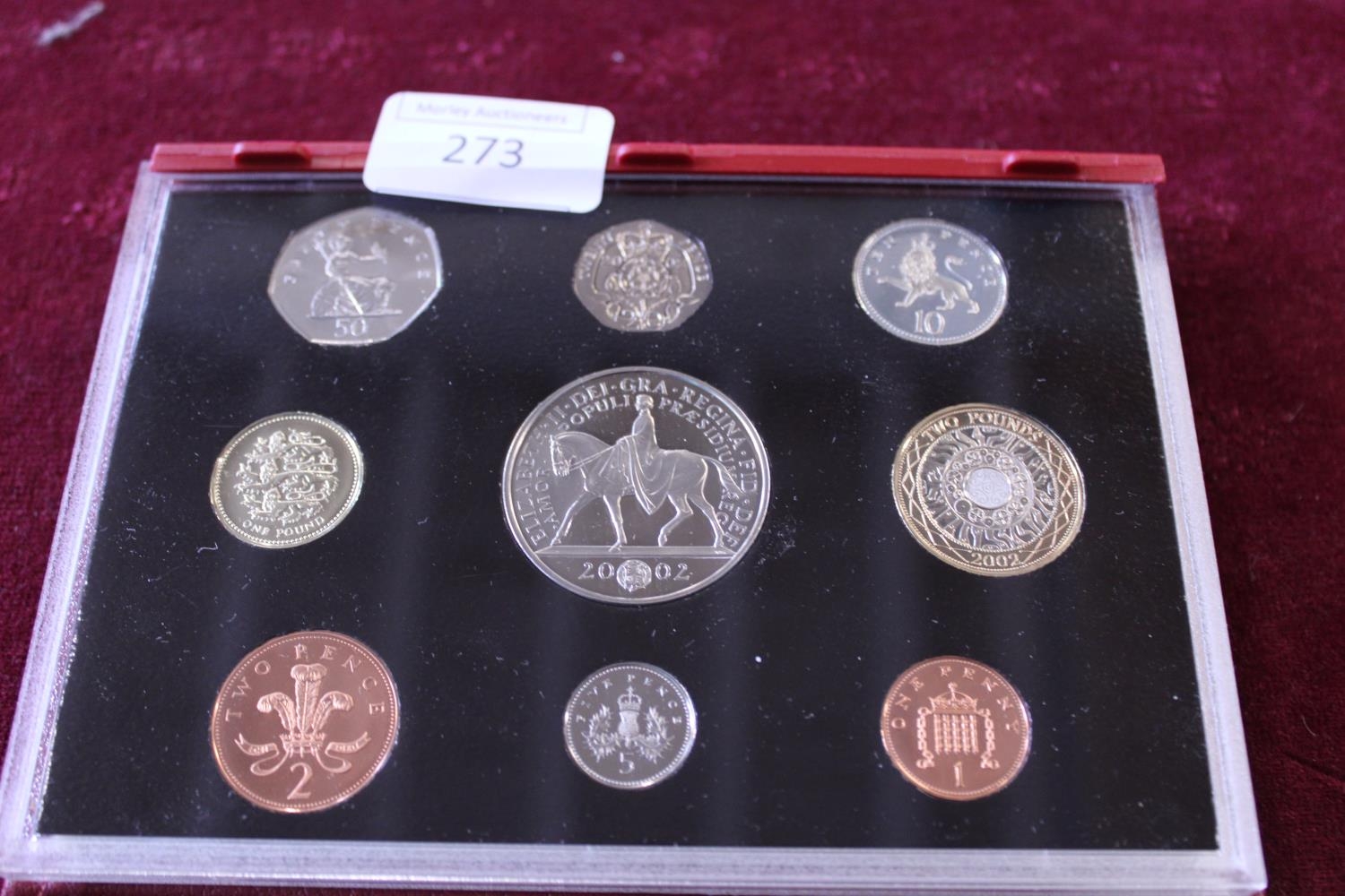 A 2002 Royal Mint proof coin set