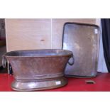 Two pieces of antique copperware items. Shipping unavailable