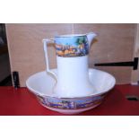 A vintage jug and basin set, shipping unavailable