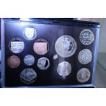 A 2009 Royal Mint proof coin set including Kew Gardens 50p