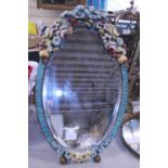 A vintage gilt framed and gesso mirror, shipping unavailable