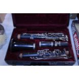 A cased Boosey and Hawks clarinet