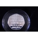 A Royal Mint 2005 silver proof 50p coin