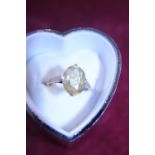 A 9ct gold vintage Citrine ring size L