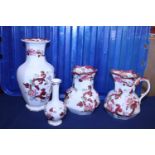 Four pieces of collectable Mason's Mandalay Red ironstone
