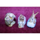 Three Beatrix Potter figurines by Beswick & Royal Albert