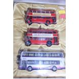 A limited edition boxed Corgi die-cast bus model set