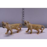 Two Beswick Lion cub figurines