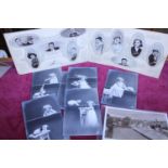 A selection of assorted vintage postcards, a complete cigarette card film stars album and other