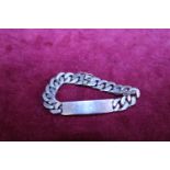 A chunky hallmarked silver identity bracelet 49g