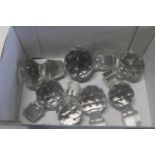 A selection of vintage cut glass decanter stoppers