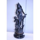 A Spelter figurine entitled 'Protection' by Bruchon